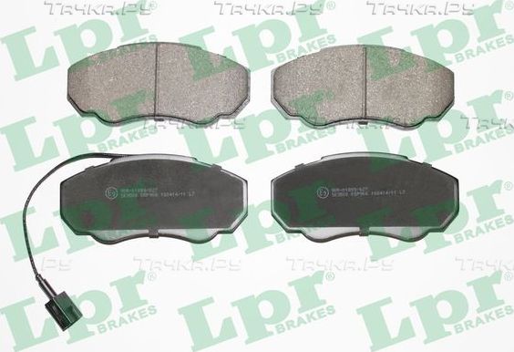 Тормозные колодки LPR передние для Citroen Jumper I 2001-2006. Артикул 05P966
