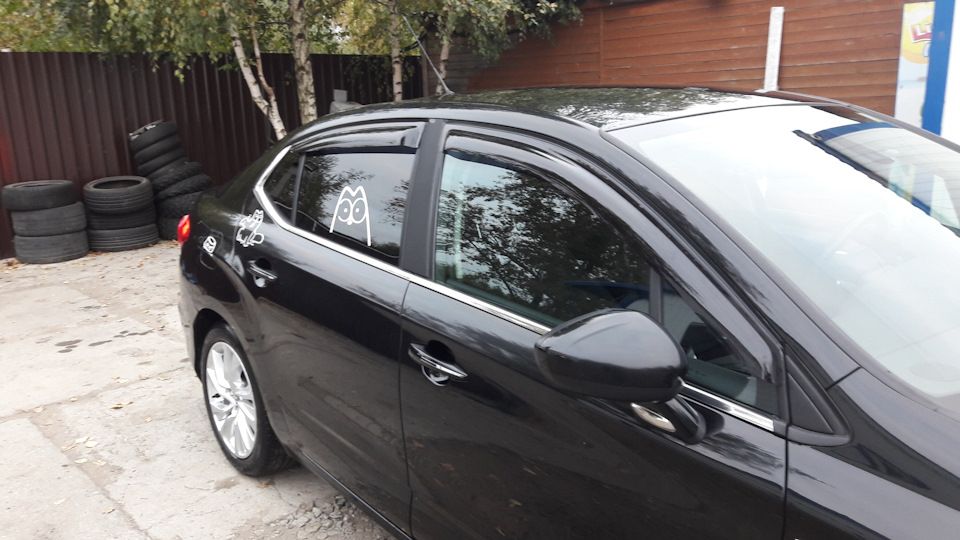 Дефлекторы SIM для окон Citroen C4 II седан 4-дв. 2013-2026. Артикул SCIC4S1332