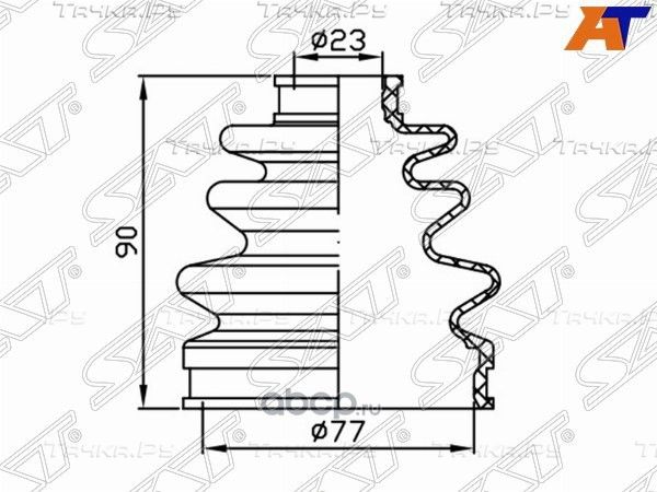 ПЫЛЬНИК ШРУСА ВНУТР FR HONDA CR-V RD5RE C-1083 (SAT). Артикул C1083