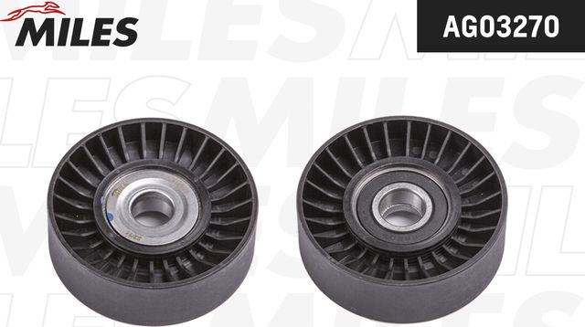 Направляющий (ведущий) ролик приводного поликлинового ремня Miles (полимерный материал) для Mercedes-Benz Sprinter 906 2006-2026. Артикул AG03270