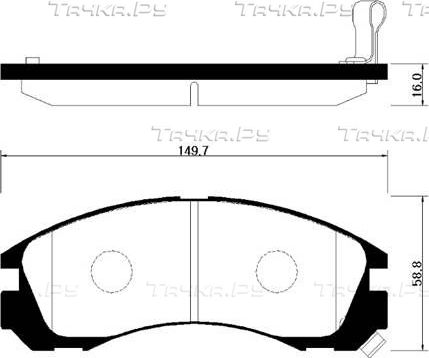 Тормозные колодки HSB передние для Mitsubishi L200 III 1996-2007. Артикул HP0025