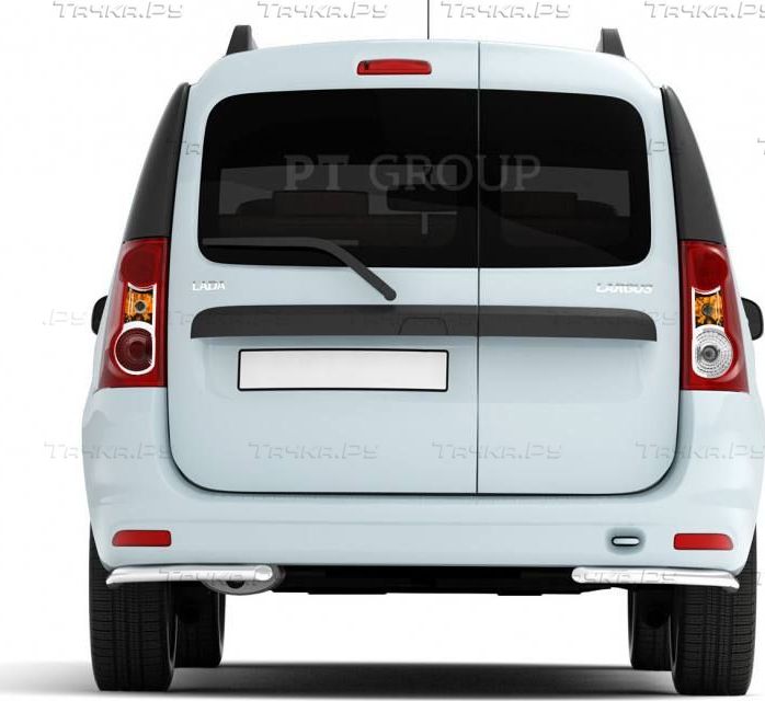 Защита PT Group заднего бампера угловая d51 для Lada Largus 2012-2026. Артикул LLA220101