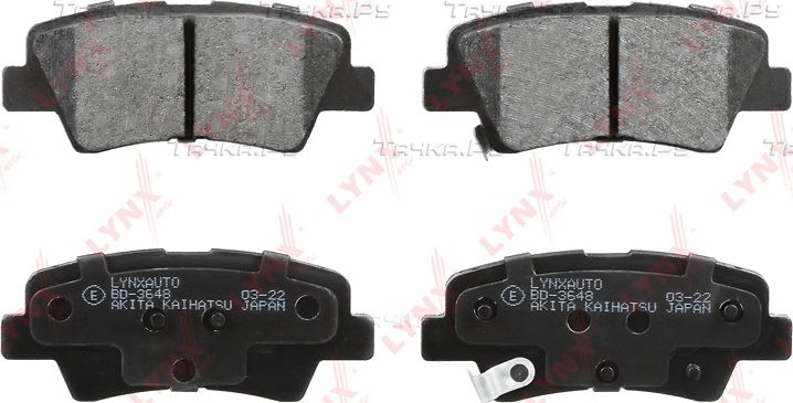 Тормозные колодки LYNXauto. Артикул BD-3648