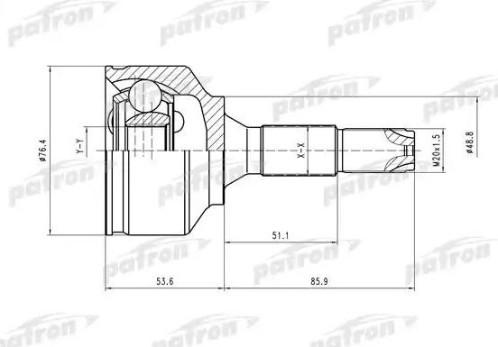 Шрус наружный (граната) Patron. Артикул PCV1407