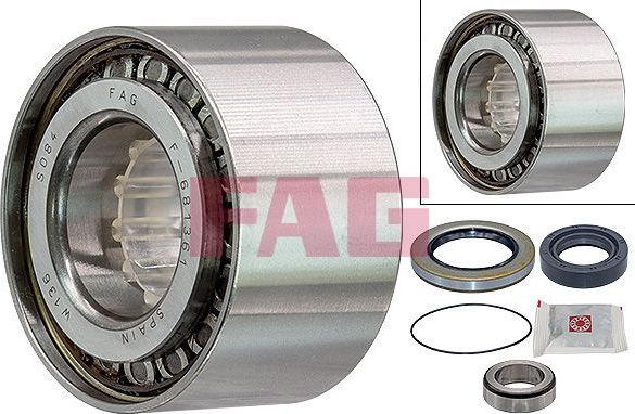 Ступичный подшипник (комплект) Fag задний для Mitsubishi L400 1996-2005. Артикул 713 6192 90