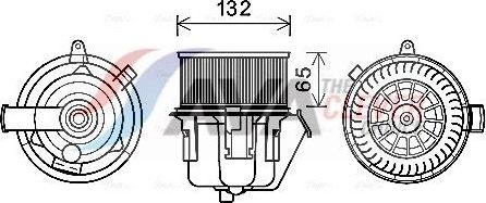 Вентилятор, мотор печки (отопителя) салона AVA для Citroen C3 II 2009-2016. Артикул CN8302