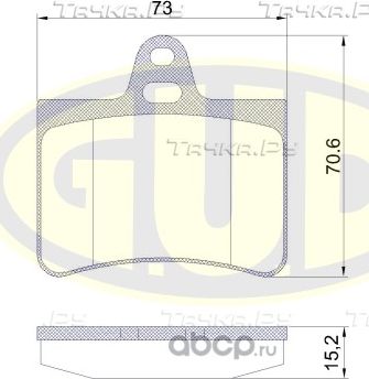 Тормозные колодки G.U.D.. Артикул GBP083000