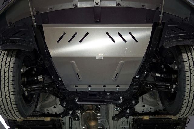 Защита алюминиевая ТСС (4 мм) для картера и КПП Exeed LX 2022-2026. Артикул ZKTCC00449