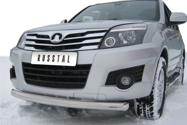 Защита RusStal переднего бампера d76 (дуга) для Great Wall Hover H3 2011-2014. Артикул GH3Z-000302
