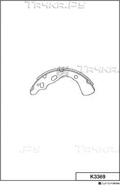 Тормозные колодки MK Kashiyama задние для Mazda 121 II 1990-1996. Артикул K3369