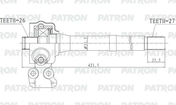 Полуось (привод в сборе, приводной вал) Patron. Артикул PDS0559
