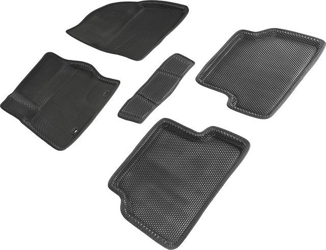 Коврики Seintex 3D EVA Соты для салона Ford Focus II 2008-2011 ЧЕРНЫЕ. Артикул 95250