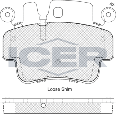Тормозные колодки Icer. Артикул 181627