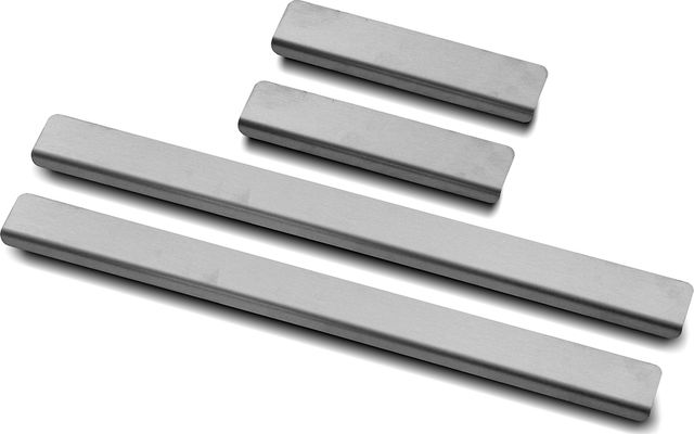 Накладки RusStal на пороги (лист нерж. шлифованный) для Volkswagen Tiguan II 2017-2026. Артикул VWTIG17-02