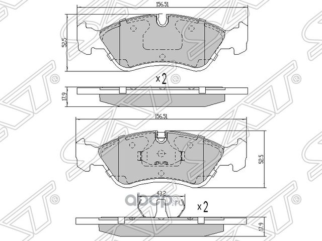 Колодки тормозные перед DAEWOO ESPERO 91-99LANOS (SAT). Артикул ST93192637