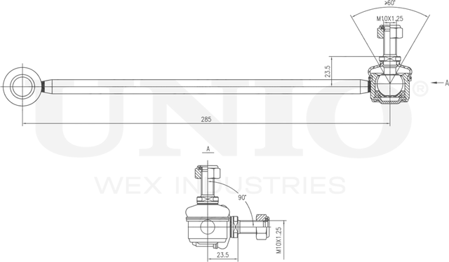 Тяга/стойка стабилизатора (Unio). Артикул SSP-50101