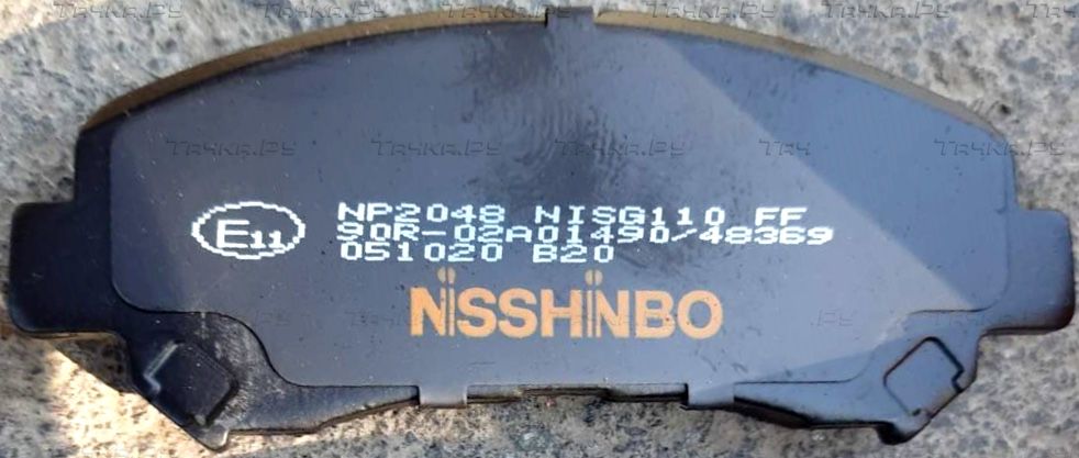 Тормозные колодки Nisshinbo передние для Suzuki Kizashi 2010-2014. Артикул NP2048