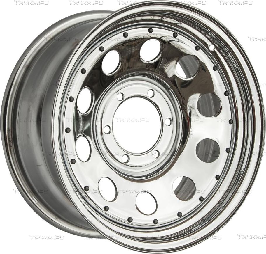 Колёсный диск OFF-ROAD Wheels усиленный стальной хромированный 6x139,7 8xR17 d110 ET-0 для Fiat Fullback 2016-2026. Артикул 1780-63910CH-0