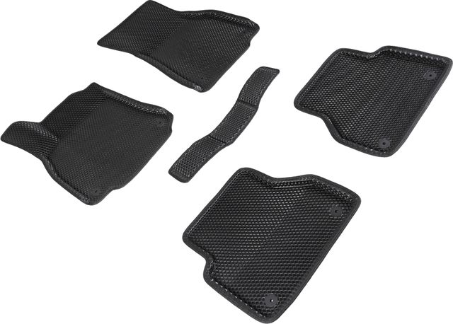 Коврики Seintex 3D EVA ромб для салона Audi A6 C8 2018-2026 ЧЕРНЫЕ. Артикул 95264