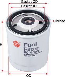 Топливный фильтр Sakura. Артикул FC-5303