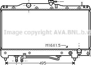 Радиатор охлаждения двигателя AVA для Toyota Carina E 1992-1997. Артикул TO2201