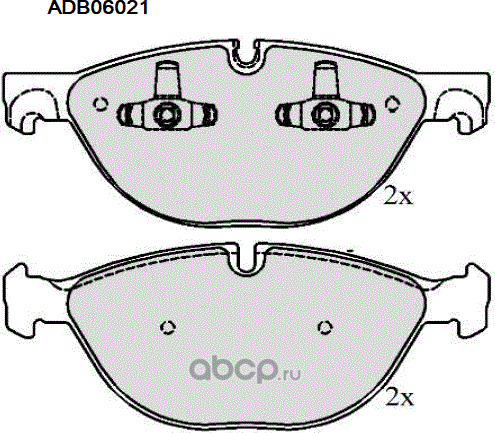 Колодки тормозные дисковые (Allied Nippon). Артикул ADB06021