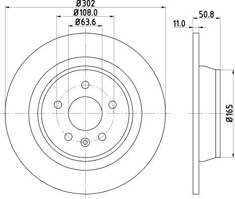 Тормозной диск Hella Pagid Pro. Артикул 8DD 355 118-841