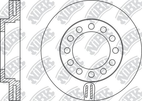 Тормозной диск NiBK передний для Isuzu Elf (N-Series) V (NHR6_, NKR6_, NKR7_, NKS7_) 1999-2003. Артикул RN1269