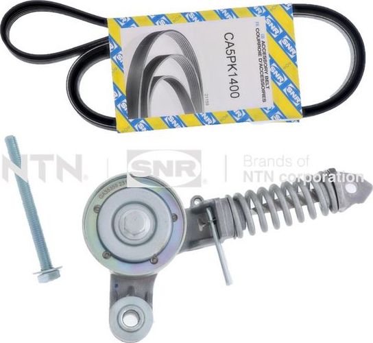 Приводной ремень поликлиновой с роликами (комплект) NTN / SNR. Артикул KA853.17