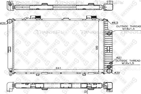 Радиатор охлаждения двигателя Stellox. Артикул 10-25093-SX