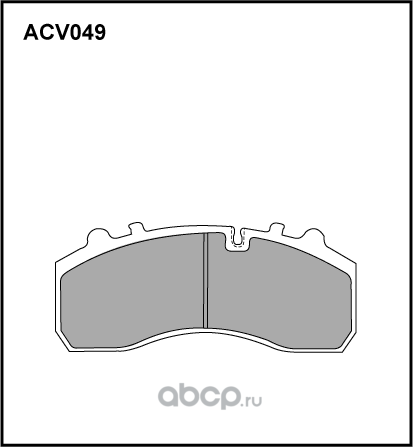 Дисковые тормозные колодки для коммерческого транспорта Heavy Duty (Allied Nippon). Артикул ACV049KHD