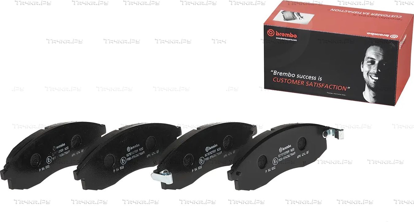 Тормозные колодки Brembo PRIME LINE передние для Nissan Maxima A32 1995-2000. Артикул P 54 032