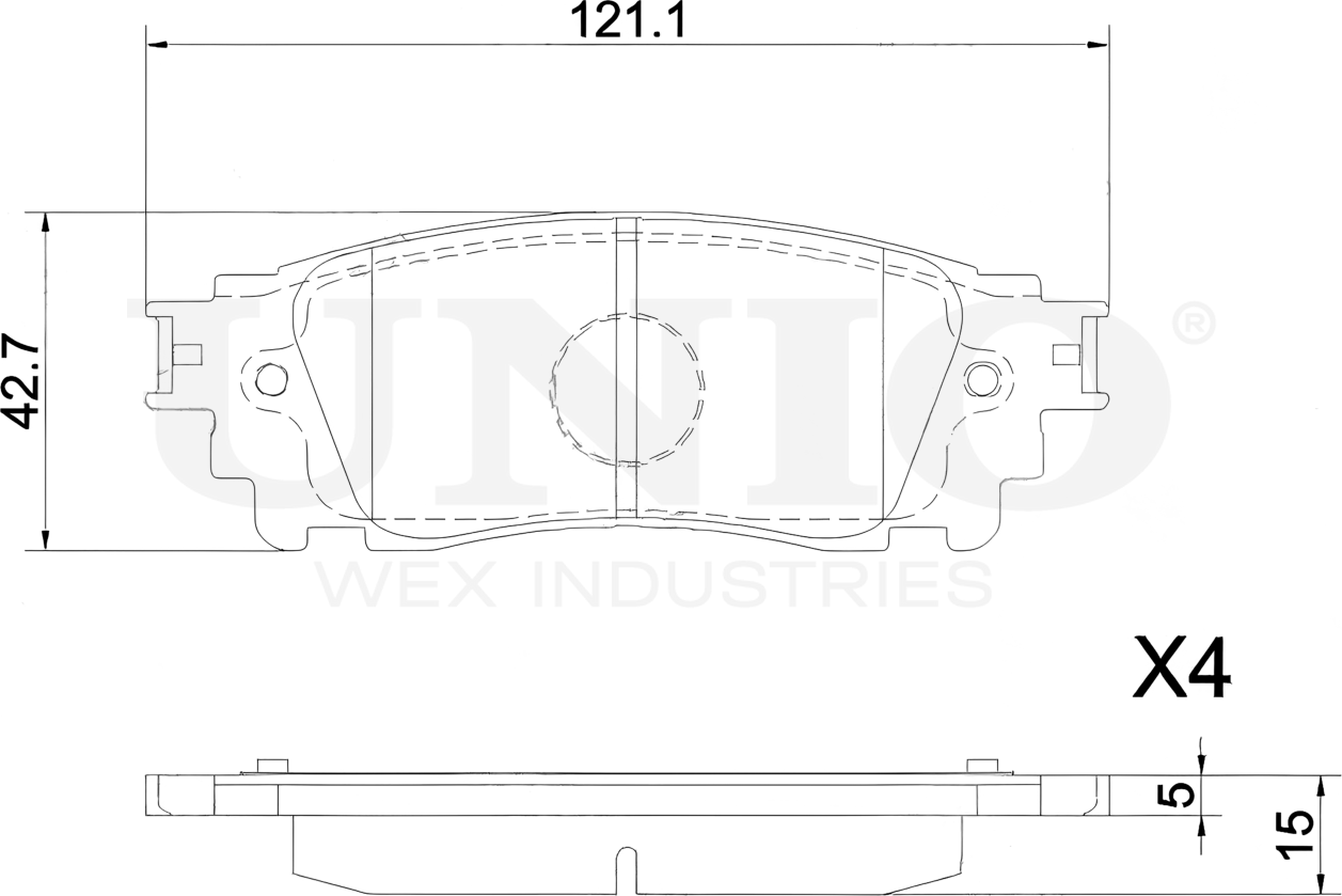 Колодки тормозные дисковые, комплект (Unio). Артикул BRP-20203