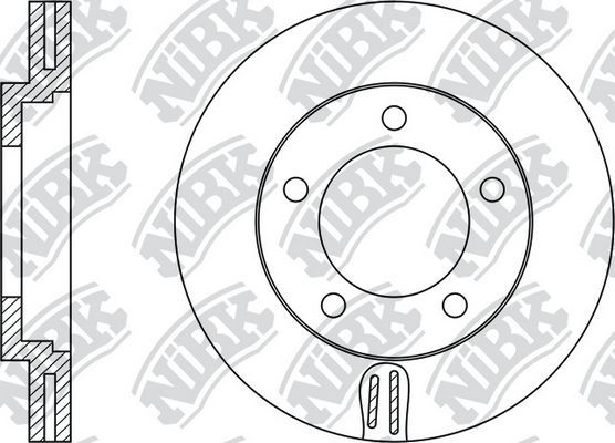 Тормозной диск NiBK передний для Mitsubishi L400 1995-2005. Артикул RN1121