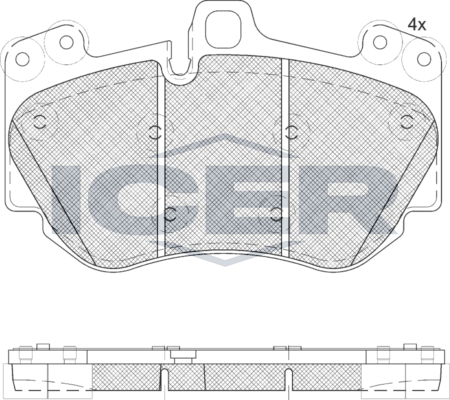 Тормозные колодки Icer. Артикул 182349-208
