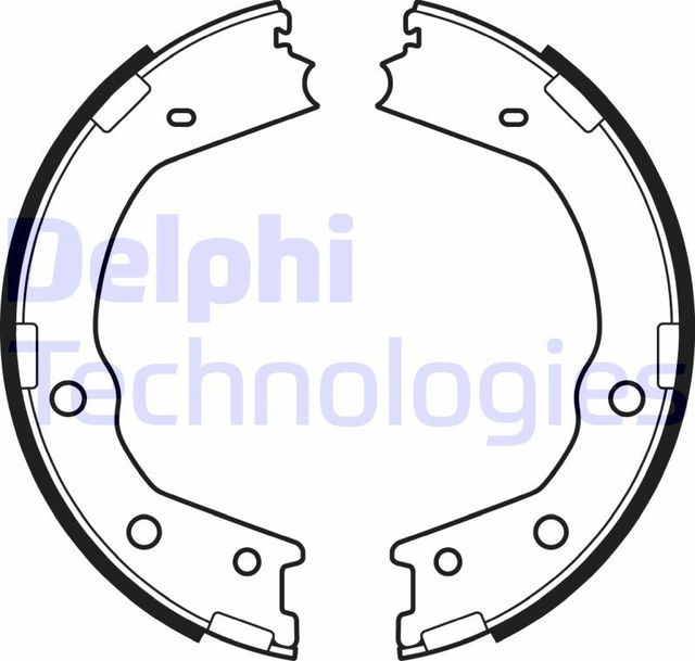 Тормозные колодки (стояночная тормозная система) Delphi задние для Kia Mohave I 2007-2026. Артикул LS2067