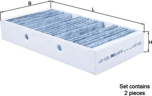 Салонный фильтр Mahle. Артикул LAK 878/S