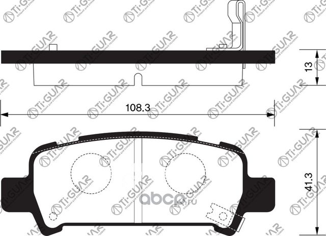 Тормозные колодки (TI-Guar). Артикул TG0475C