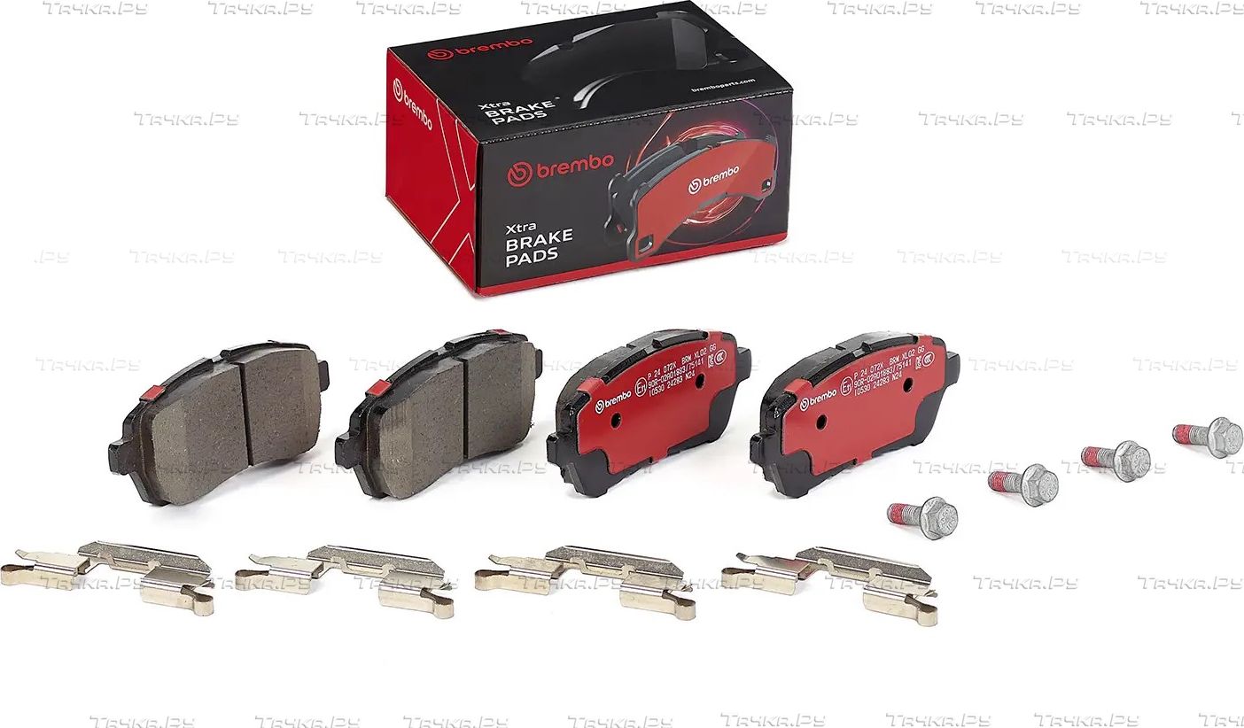 Тормозные колодки Brembo XTRA LINE передние для Ford Fiesta VI 2008-2019. Артикул P 24 072X