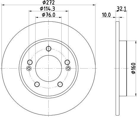 Тормозной диск Nisshinbo задний для Kia XCeed I 2019-2026. Артикул ND6102K