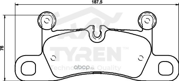 Колодки тормозные дисковые | зад | (Tyren). Артикул TYR1222381