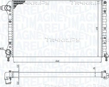 Радиатор охлаждения двигателя Magneti Marelli. Артикул 350213179000