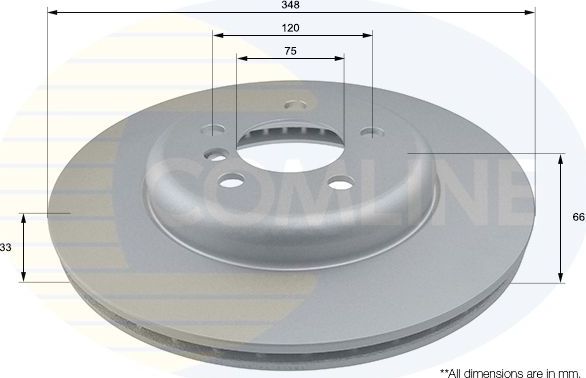 Тормозной диск Comline Comline передний для BMW 7 V (F01/F02/F04) 2011-2015. Артикул ADC1783V