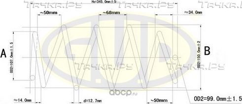 Пружина подвески G.U.D.. Артикул GCS085711