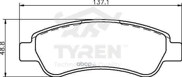 Дисковые тормозные колодки (Tyren). Артикул TYR1211561