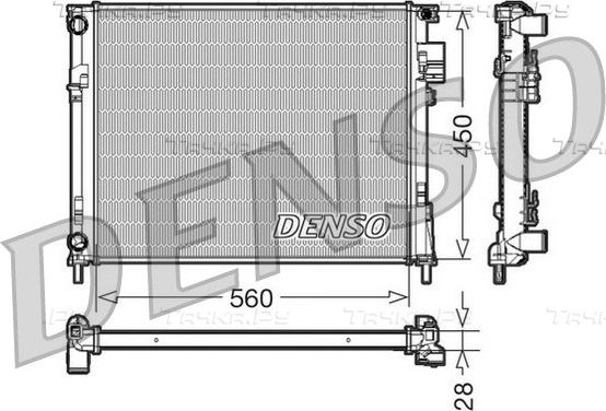 Радиатор охлаждения двигателя Denso. Артикул DRM23096