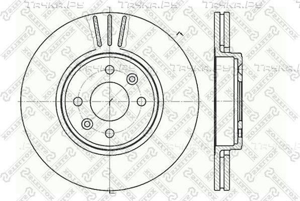 Тормозной диск Stellox передний для Renault Twingo II 2008-2014. Артикул 6020-3919V-SX
