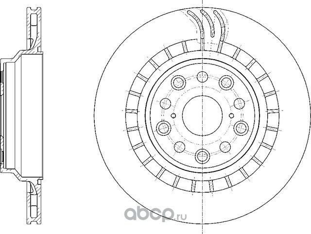 Диск тормозной задний левый (G-Brake). Артикул GR20809
