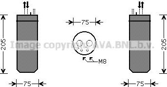 Осушитель кондиционера AVA (алюминий). Артикул AID209