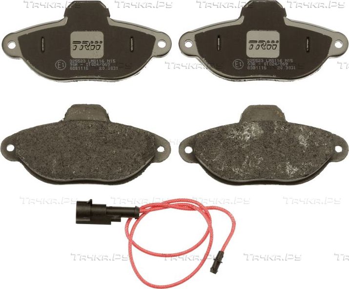 Тормозные колодки TRW COTEC передние для Fiat Seicento I 1997-2010. Артикул GDB1115